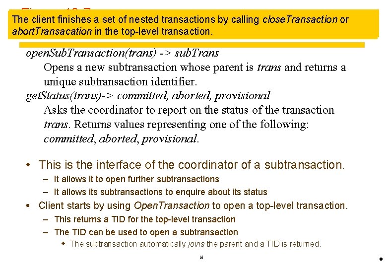 Figure The TID offinishes a 13. 7 subtransaction is an transactions extension of by