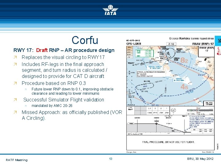  Corfu RWY 17: Draft RNP – AR procedure design ä Replaces the visual