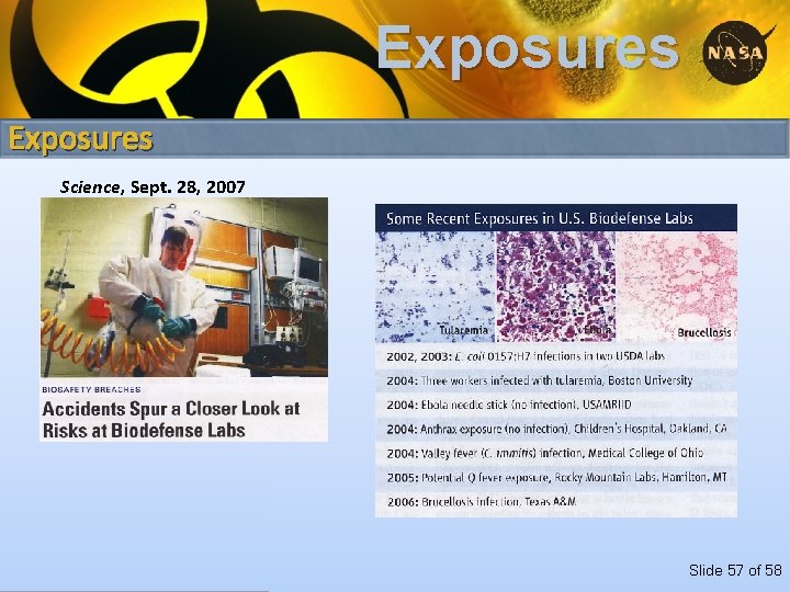 Exposures Science, Sept. 28, 2007 Slide 57 of 58 
