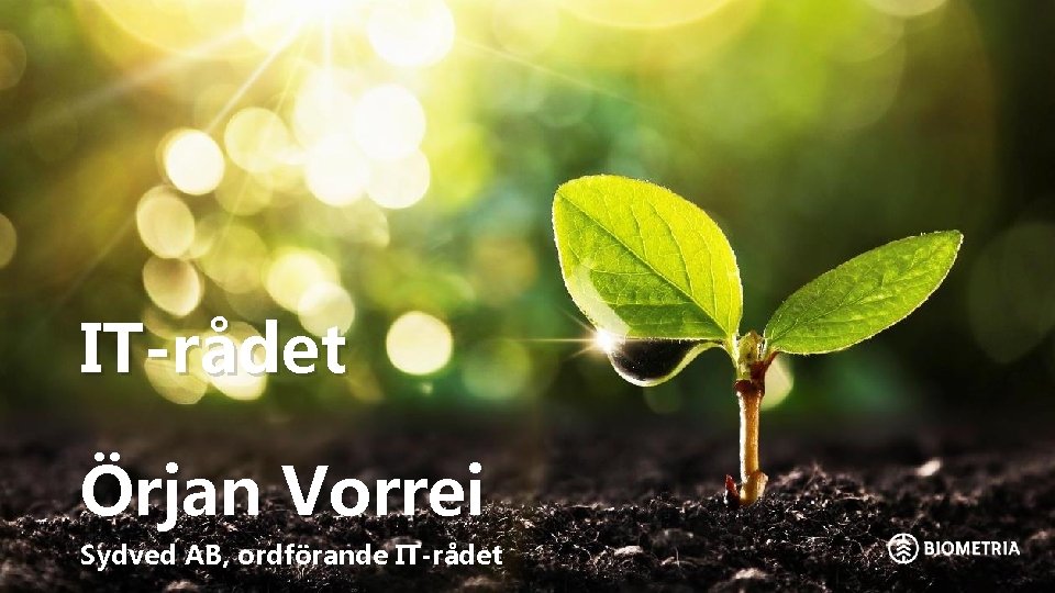 IT-rådet Örjan Vorrei Sydved AB, ordförande IT-rådet 