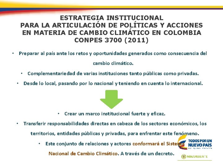 ESTRATEGIA INSTITUCIONAL PARA LA ARTICULACIÓN DE POLÍTICAS Y ACCIONES EN MATERIA DE CAMBIO CLIMÁTICO