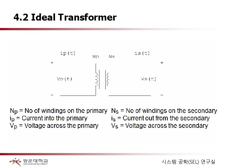 4. 2 Ideal Transformer 시스템 공학(SEL) 연구실 