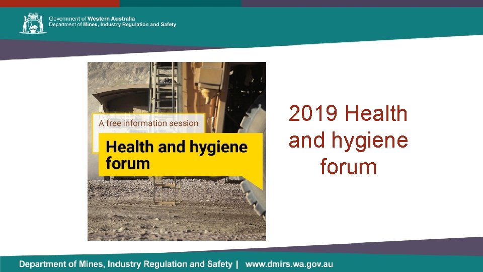 2019 Health and hygiene forum 