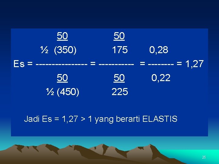50 50 ½ (350) 175 0, 28 Es = -------- = ---- = 1,