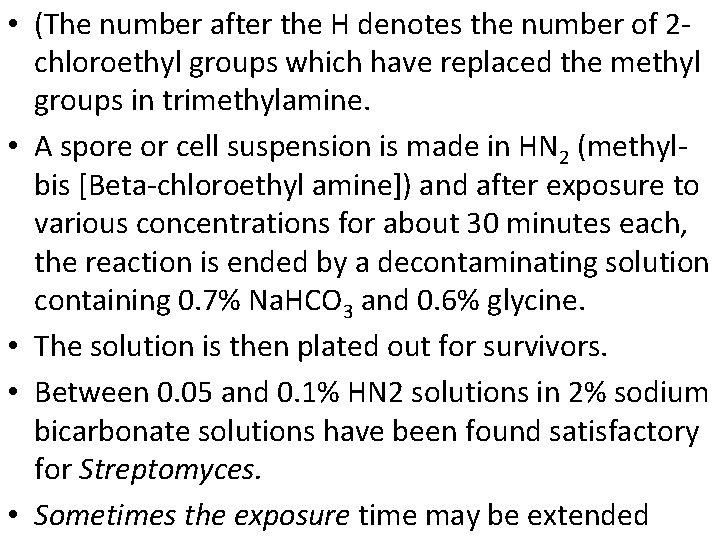  • (The number after the H denotes the number of 2 chloroethyl groups