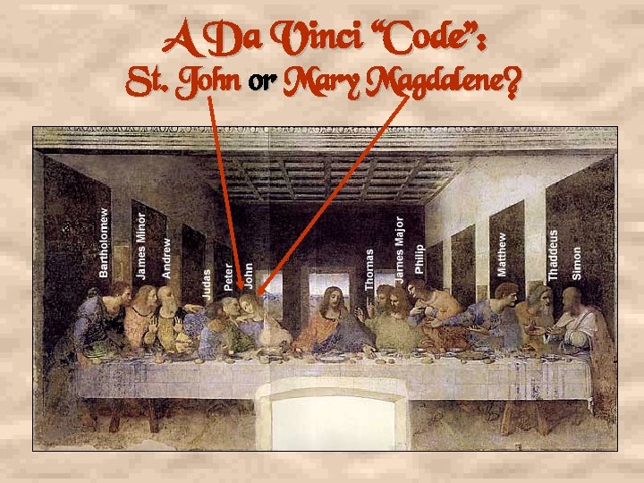 A Da Vinci “Code”: St. John or Mary Magdalene? 