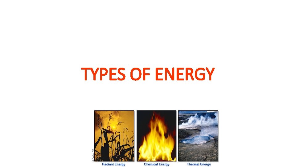 TYPES OF ENERGY TYPES OF ENERGY