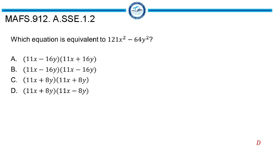 MAFS. 912. A. SSE. 1. 2 