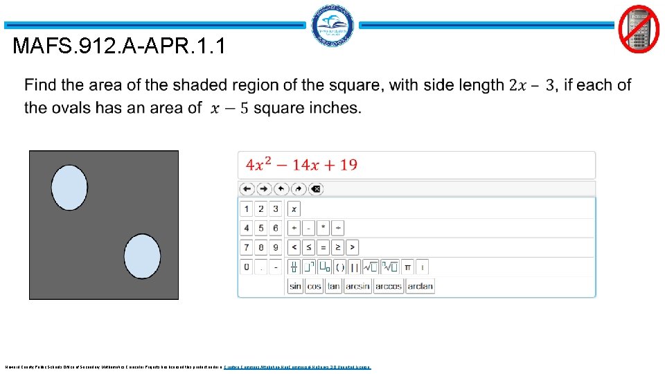 MAFS. 912. A-APR. 1. 1 Howard County Public Schools Office of Secondary Mathematics Curricular