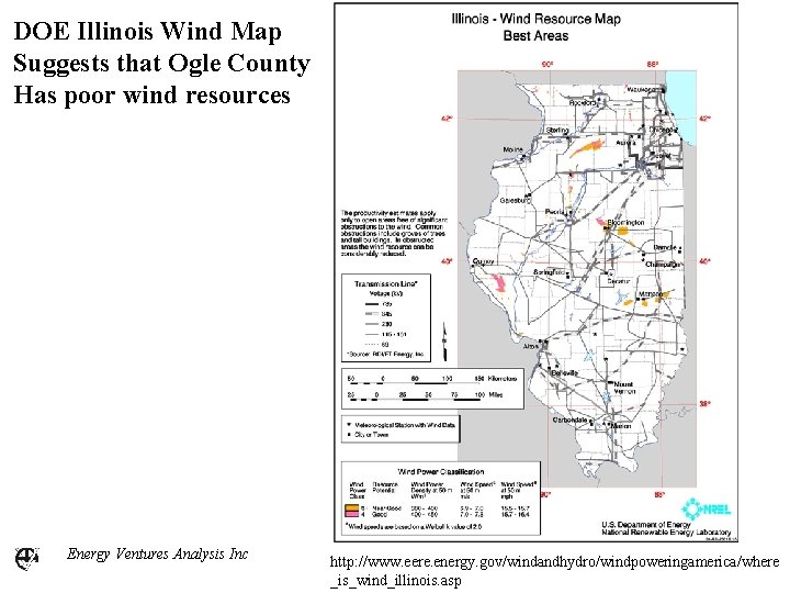 DOE Illinois Wind Map Suggests that Ogle County Has poor wind resources Energy Ventures