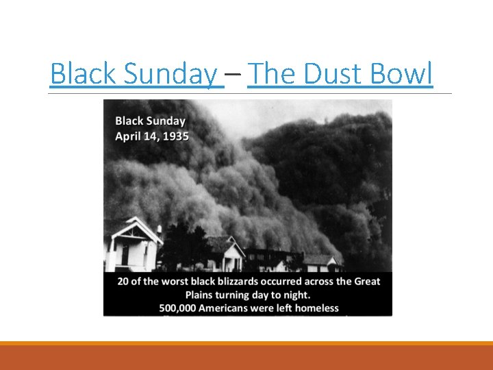 Black Sunday – The Dust Bowl 