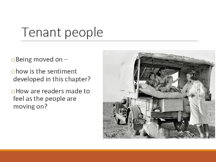 Tenant people o. Being moved on – ohow is the sentiment developed in this