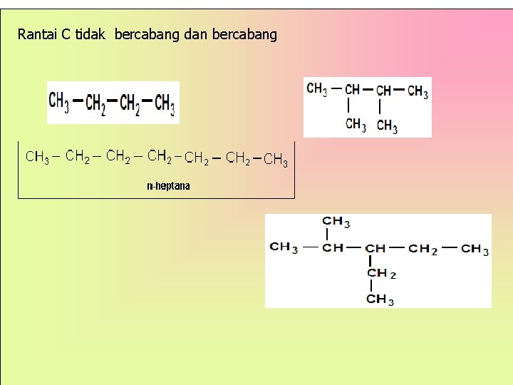 Rantai C tidak bercabang dan bercabang 