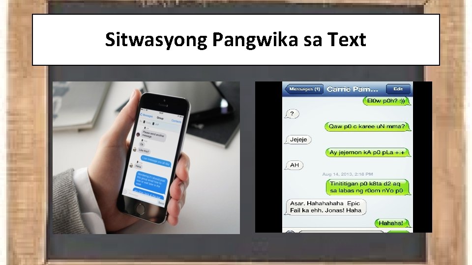 Sitwasyong Pangwika sa Text 
