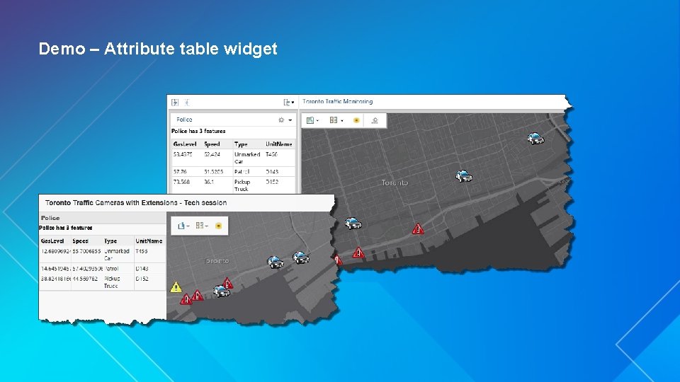 Demo – Attribute table widget 