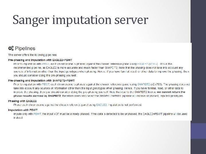Sanger imputation server 