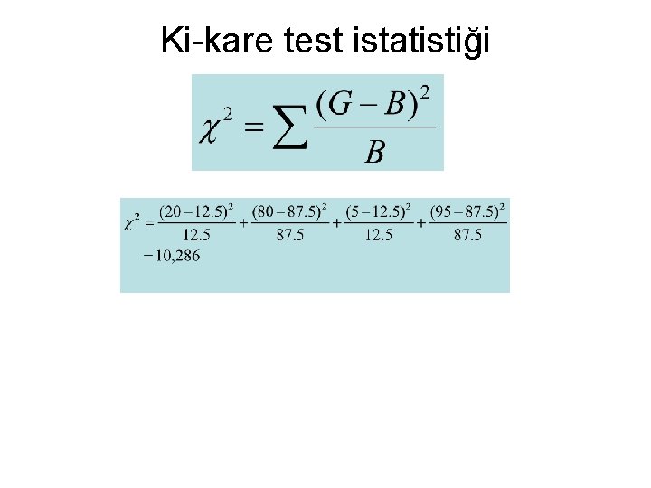 Ki-kare test istatistiği 