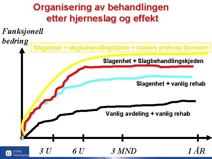 Organisering av behandlingen etter hjerneslag og effekt Funksjonell bedring Slagenhet + slagbehandlingskjede + raskere