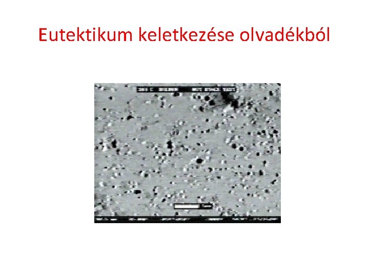 Eutektikum keletkezése olvadékból 