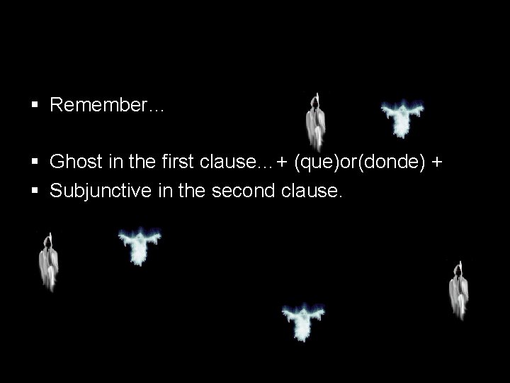 14. 1 The subjunctive in adjective clauses § Remember… § Ghost in the first
