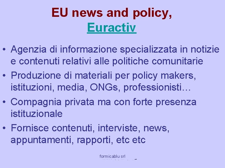 EU news and policy, Euractiv • Agenzia di informazione specializzata in notizie e contenuti