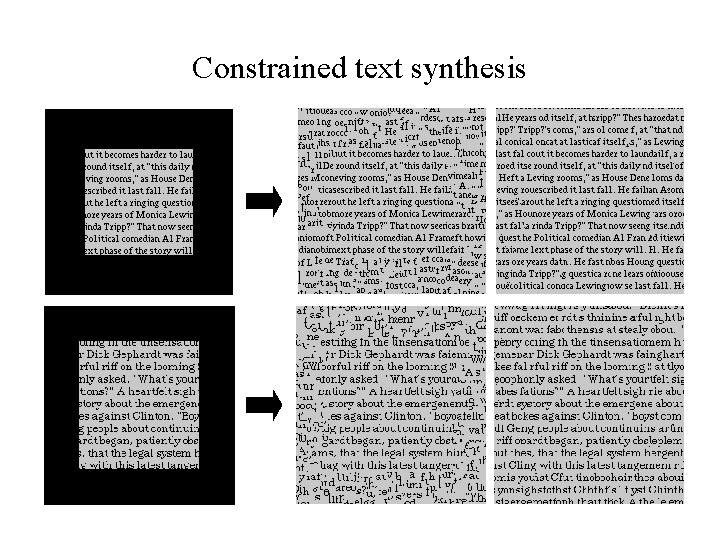 Constrained text synthesis 