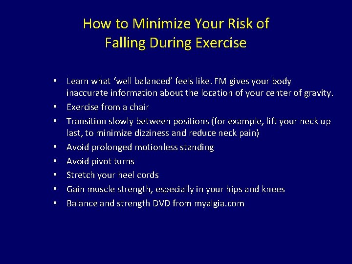 How to Minimize Your Risk of Falling During Exercise • Learn what ‘well balanced’