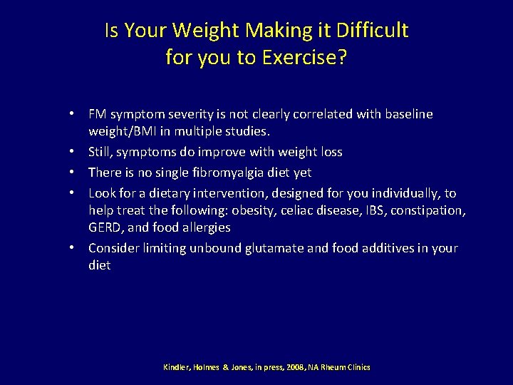 Is Your Weight Making it Difficult for you to Exercise? • FM symptom severity