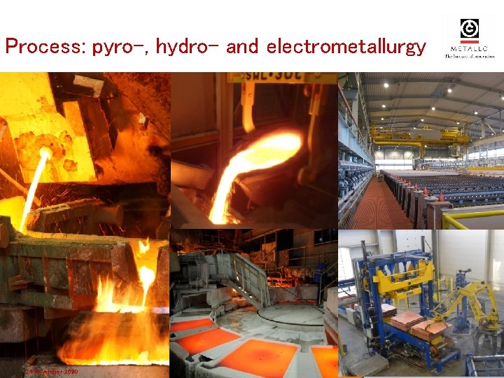 Process: pyro-, hydro- and electrometallurgy 24 November 2020 Metallo-Chimique NV 14 