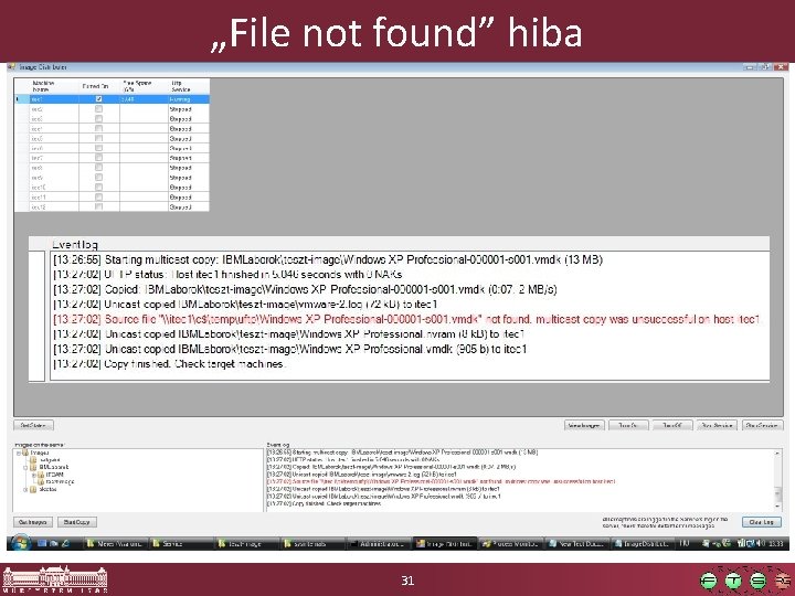 „File not found” hiba 31 