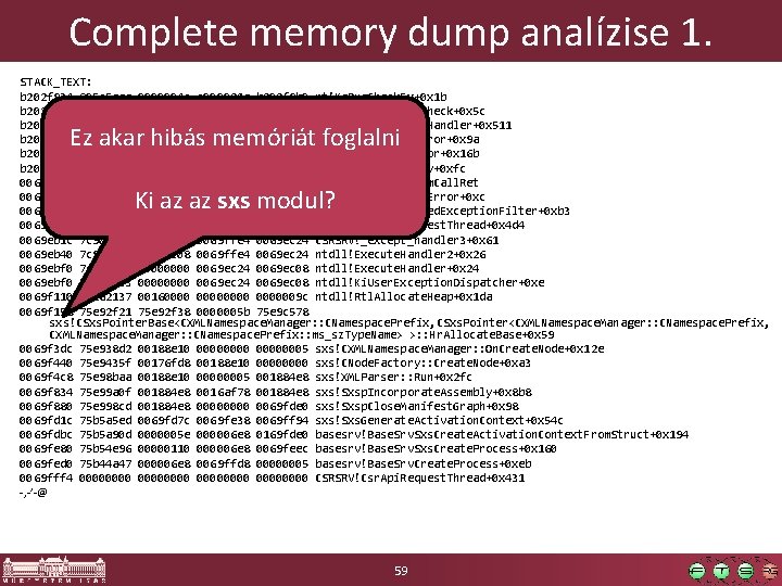 Complete memory dump analízise 1. STACK_TEXT: b 202 f 934 805 c 5 eee