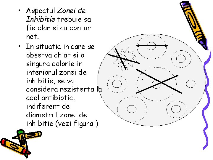  • Aspectul Zonei de Inhibitie trebuie sa fie clar si cu contur net.