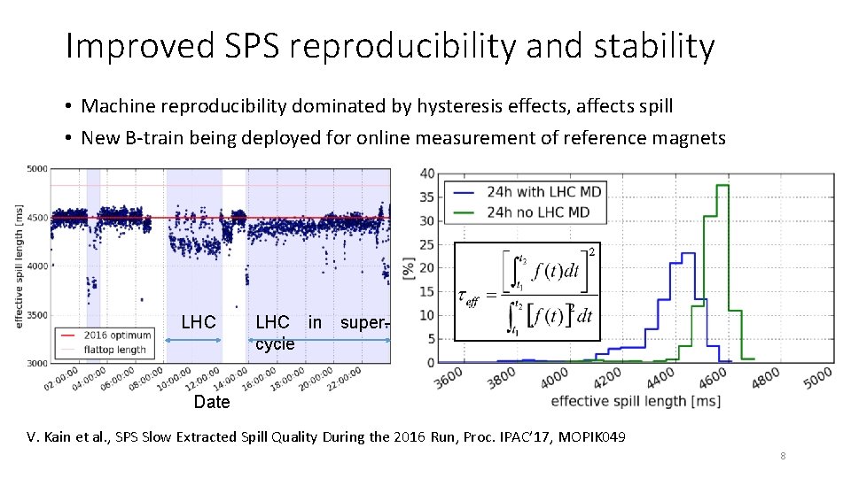 Improved SPS reproducibility and stability • Machine reproducibility dominated by hysteresis effects, affects spill