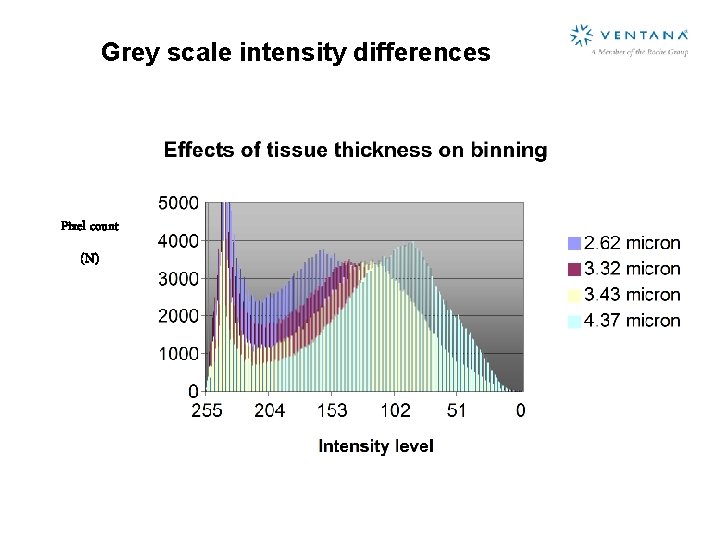 Grey scale intensity differences Pixel count (N) 