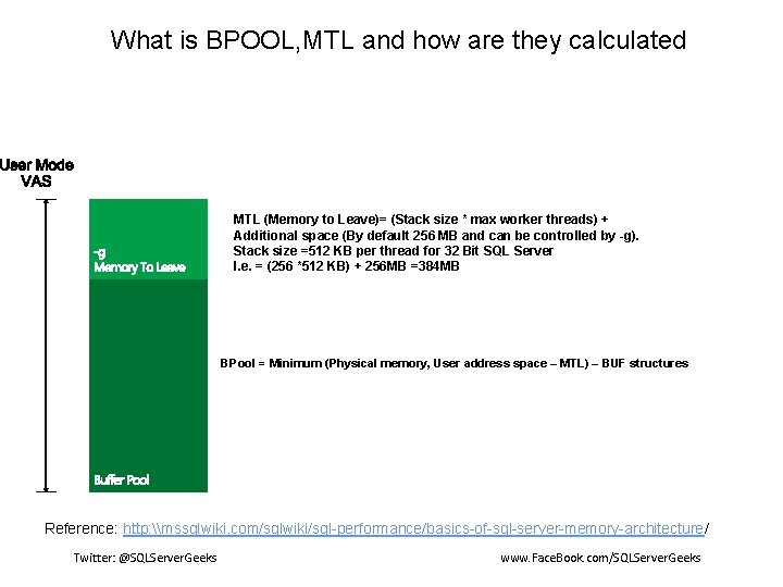 What is BPOOL, MTL and how are they calculated MTL (Memory to Leave)= (Stack