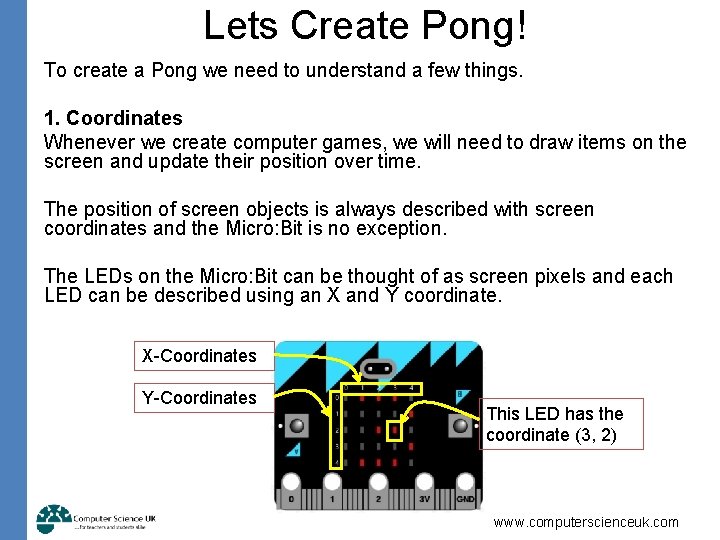 Lets Create Pong! To create a Pong we need to understand a few things.