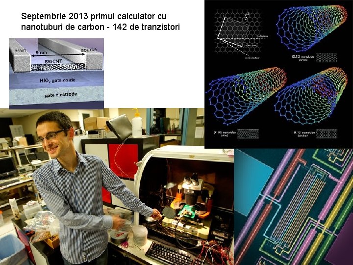 Septembrie 2013 primul calculator cu nanotuburi de carbon - 142 de tranzistori 