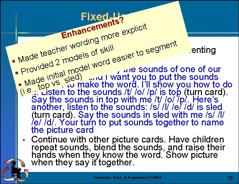 Fixed-Up Lesson ? ts en it m c e i l c p n