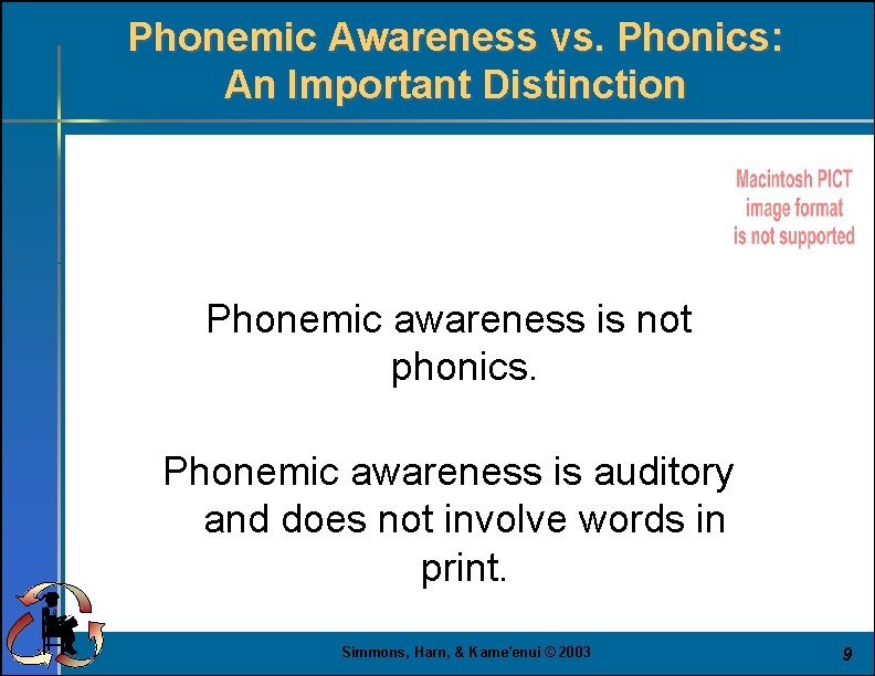 Phonemic Awareness vs. Phonics: An Important Distinction Phonemic awareness is not phonics. Phonemic awareness