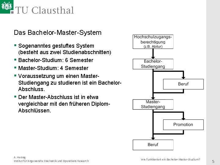 Das Bachelor-Master-System § Sogenanntes gestuftes System § § (besteht aus zwei Studienabschnitten) Bachelor-Studium: 6