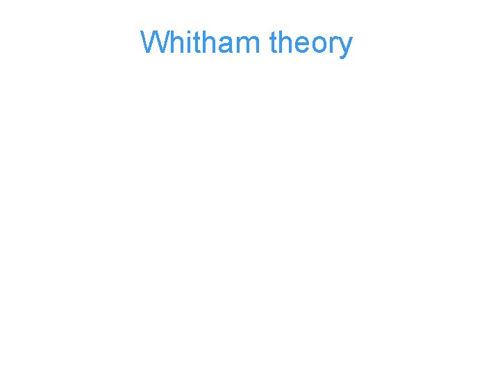Whitham theory 
