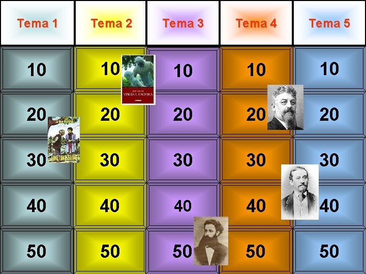 Tema 1 Tema 2 Tema 3 Tema 4 Tema 5 10 10 10 20