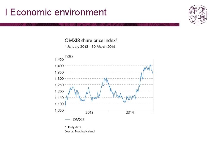 I Economic environment 