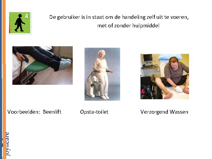 De gebruiker is in staat om de handeling zelf uit te voeren, met of