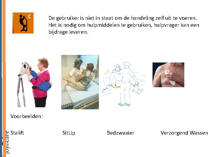 De gebruiker is niet in staat om de handeling zelf uit te voeren. Het