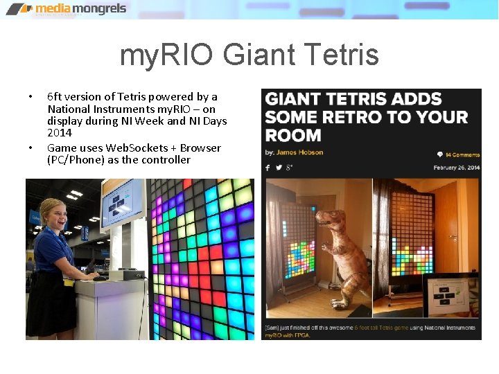 my. RIO Giant Tetris • • 6 ft version of Tetris powered by a