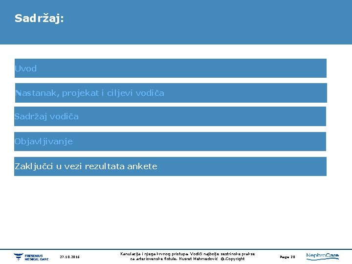 Sadržaj: Uvod Nastanak, projekat i ciljevi vodiča Sadržaj vodiča Objavljivanje Zaključci u vezi rezultata