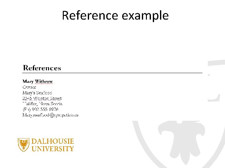Reference example 