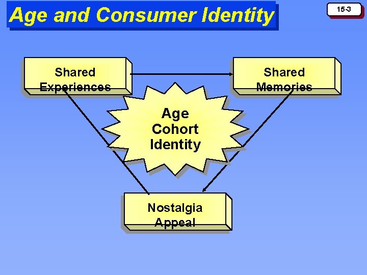 Age and Consumer Identity Shared Experiences Shared Memories Age Cohort Identity Nostalgia Appeal 15