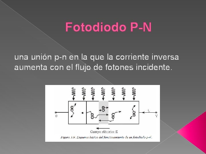 Fotodiodo P-N una unión p-n en la que la corriente inversa aumenta con el